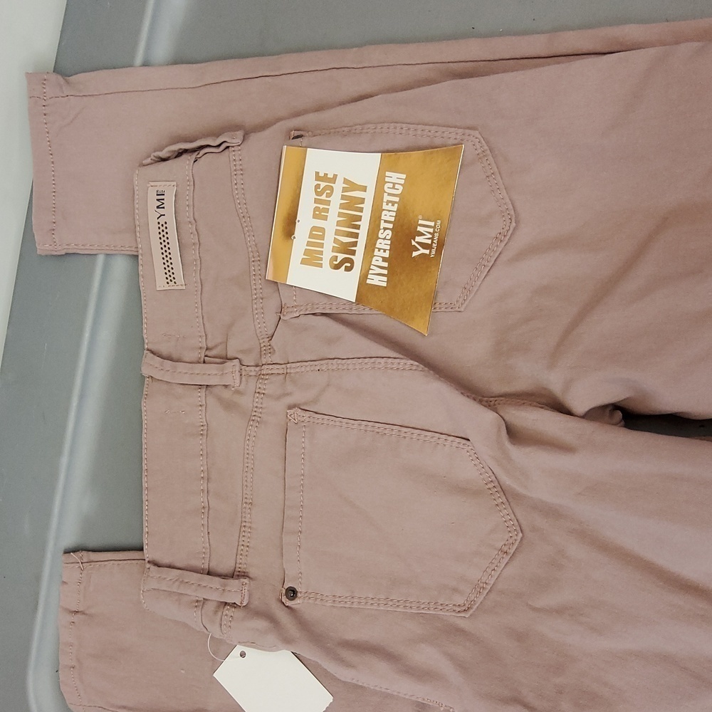 Ymi mid rise skinny hyper  stretch rosewood jeggings - Picture 3 of 4